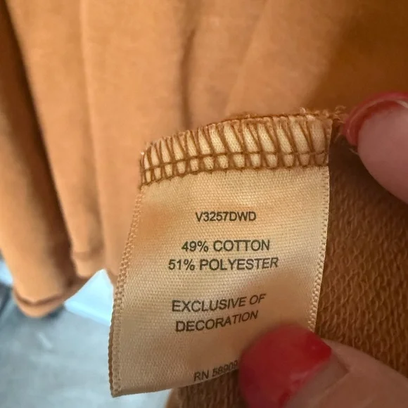 Rust Brown Babydoll Sweatshirt Dress C&V CHELSEA & Violet large - Picture 7 of 14